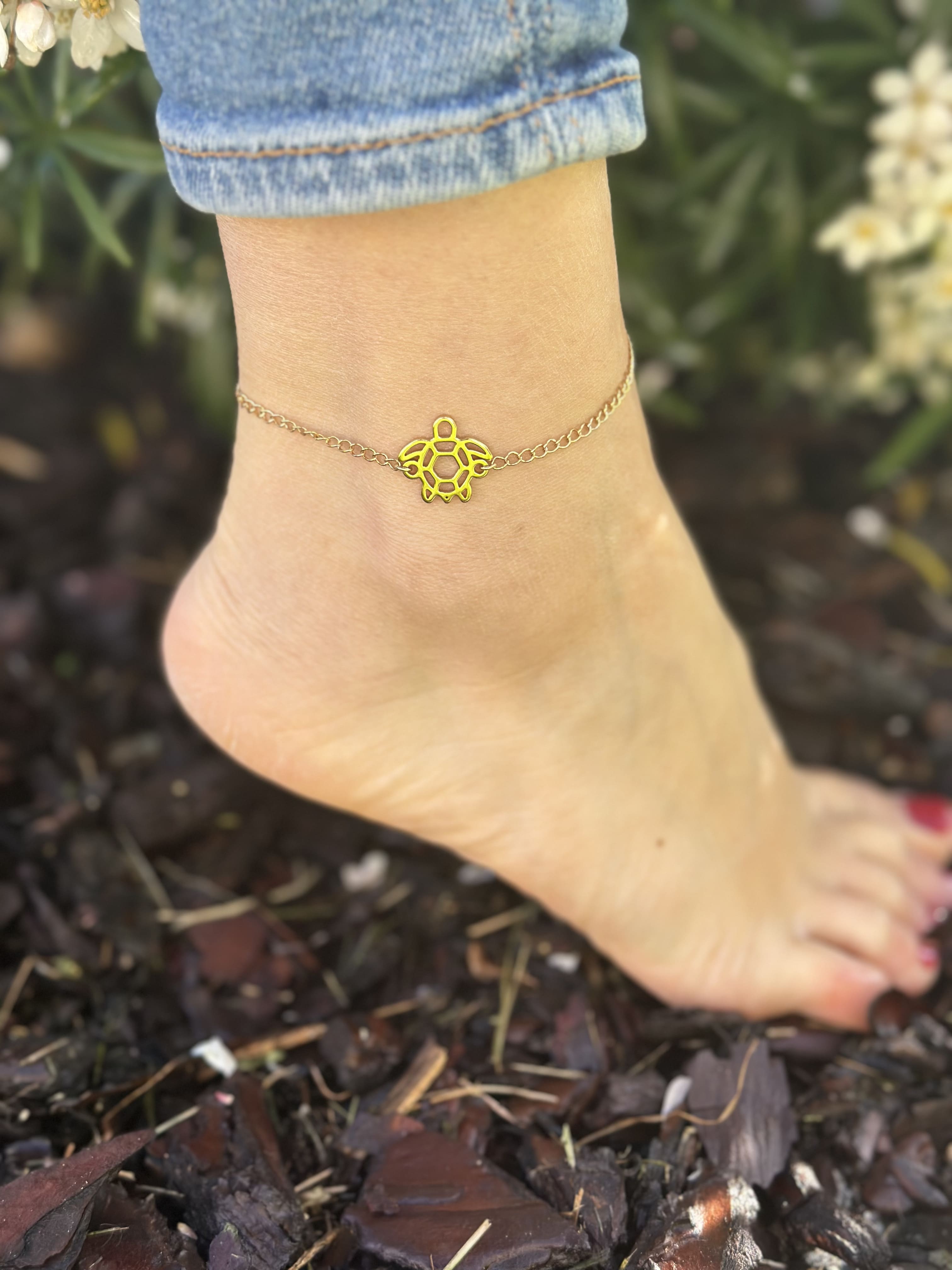 Bracelet de cheville tortue
