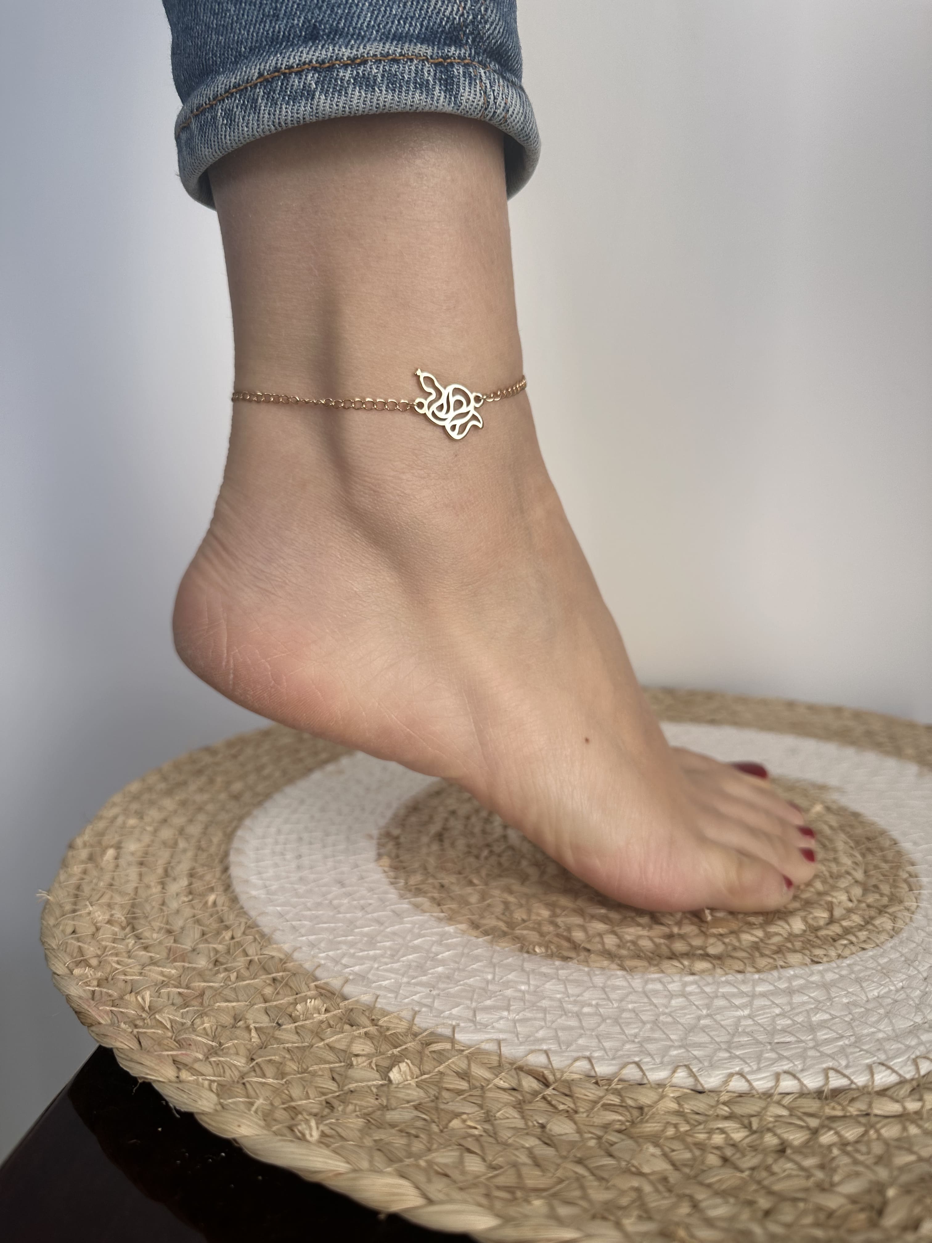 Bracelet de cheville serpent