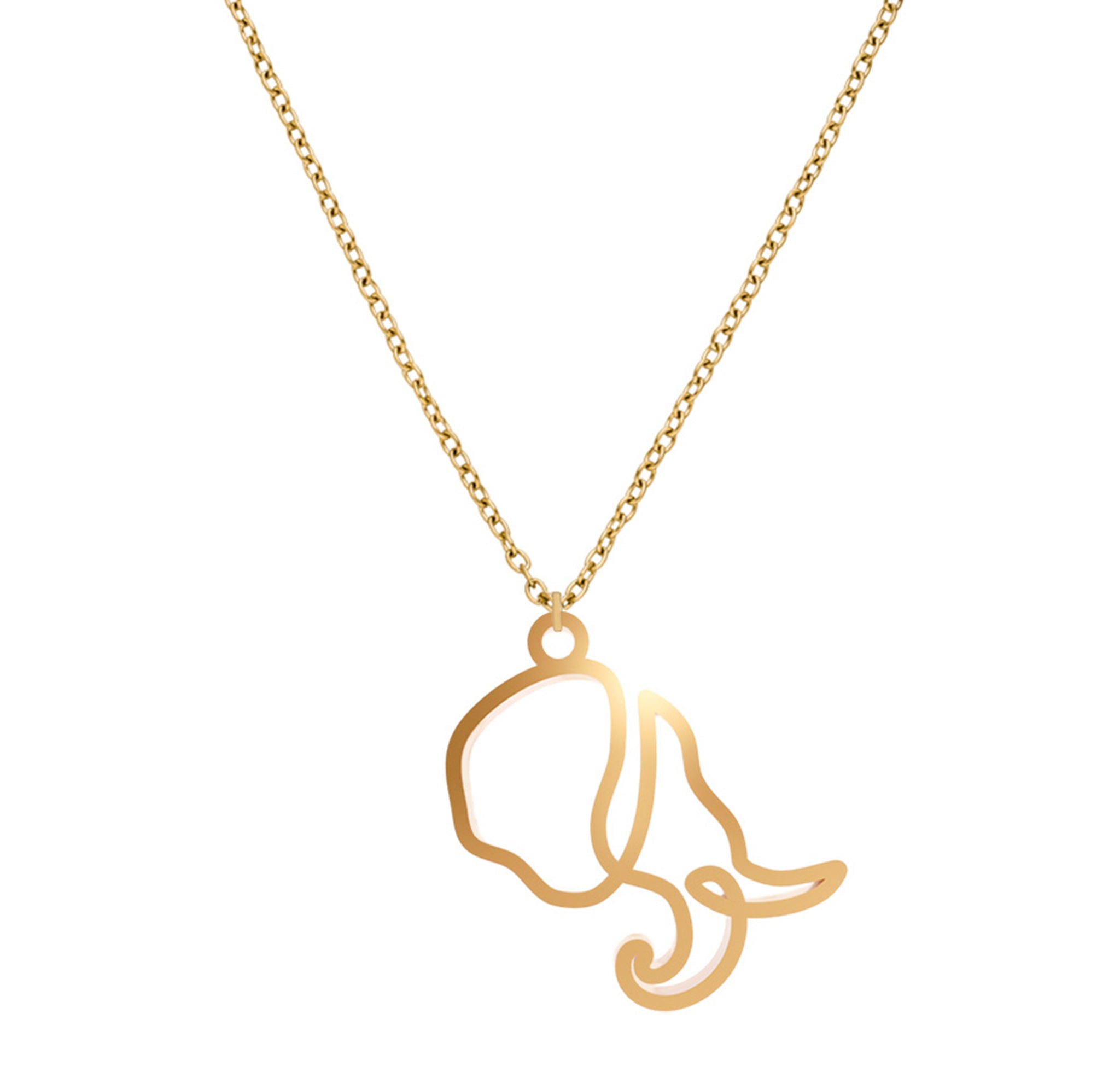 Collier Éléphant One Line