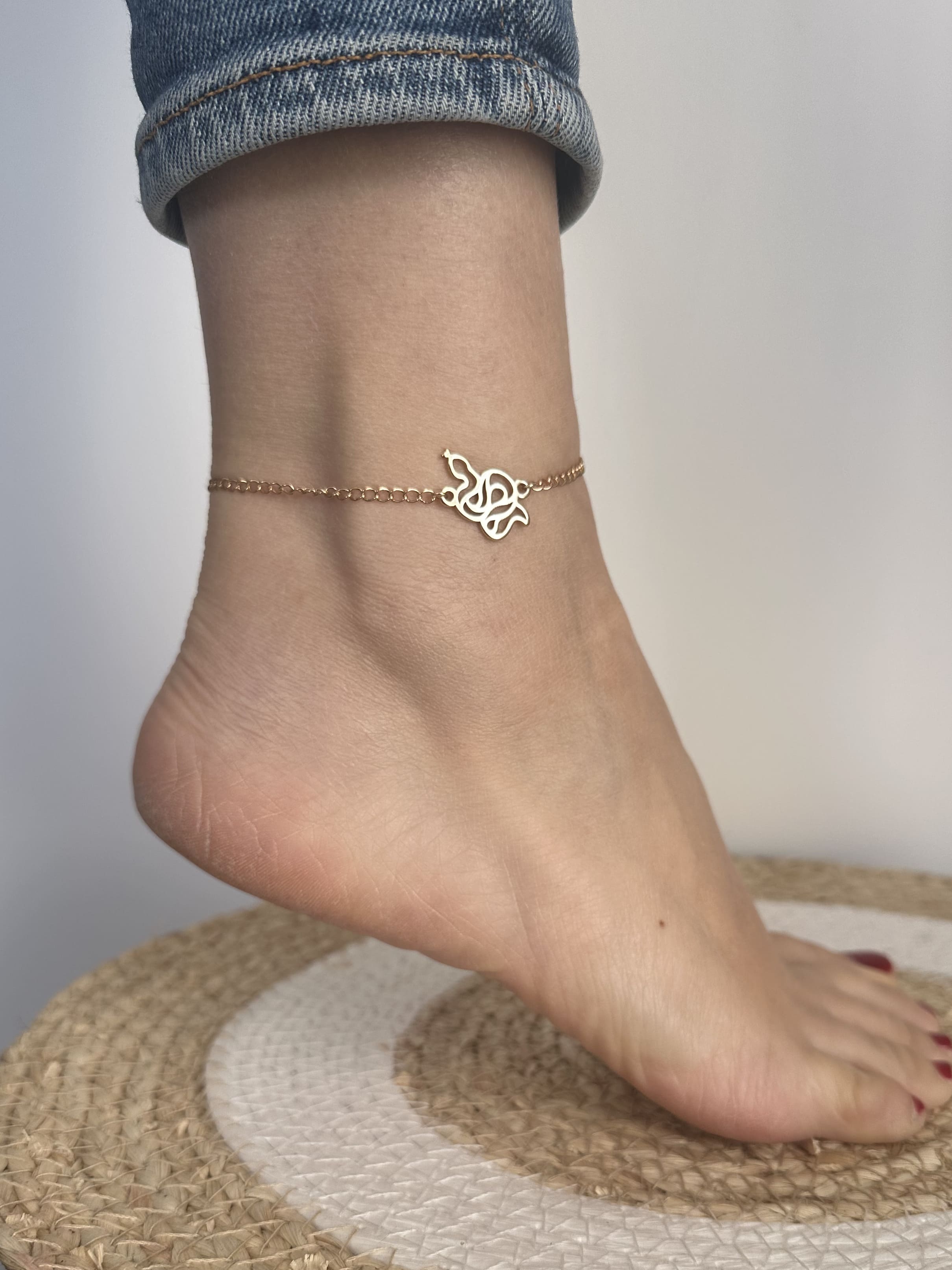 Bracelet de cheville serpent
