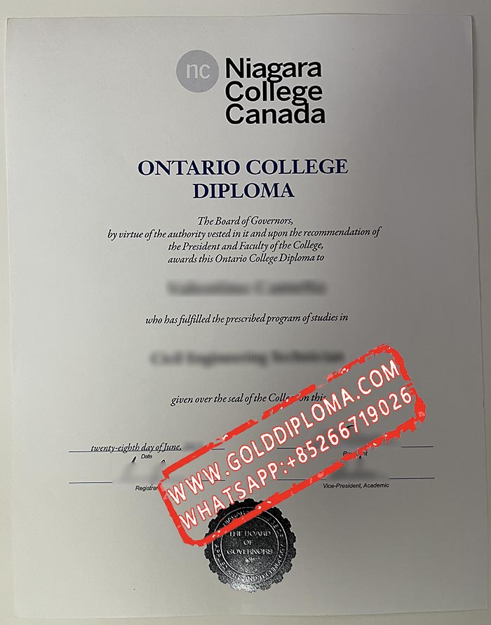 Fake Niagara college Canada Diploma