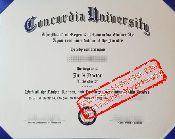 Fake Concordia University Portlans Degree