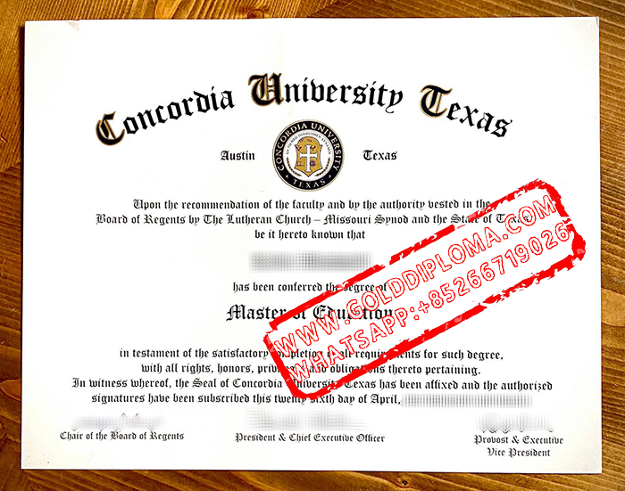 Fake Concordia University-Texas Degree