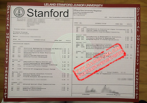 Leland Stanford Junior University fake transcript