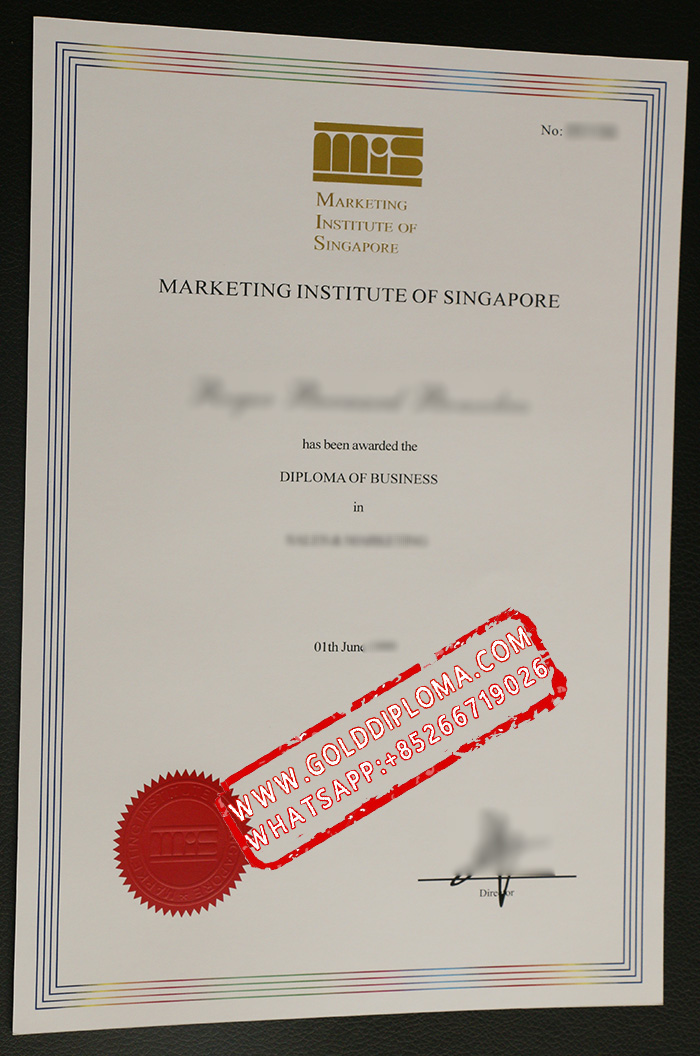 Fake Marketing Institute of Singapore diploma