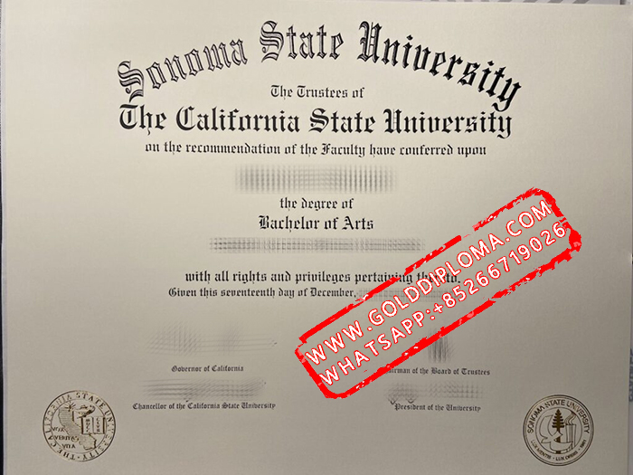 Fake Sonoma State University Degree