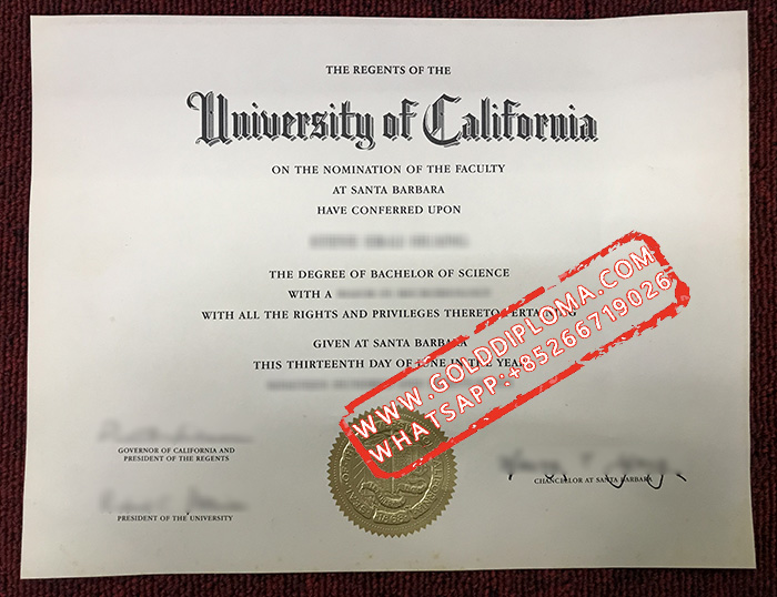 University of California Santa Barbara (UCSB) Fake Degree