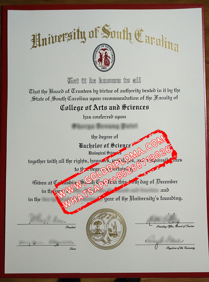 University of South Carolina Columbia Fake Degree