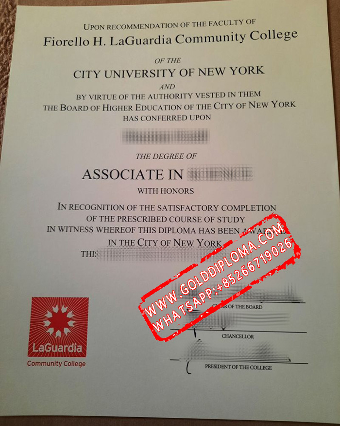 CUNY LaGuardia Community College fake diploma