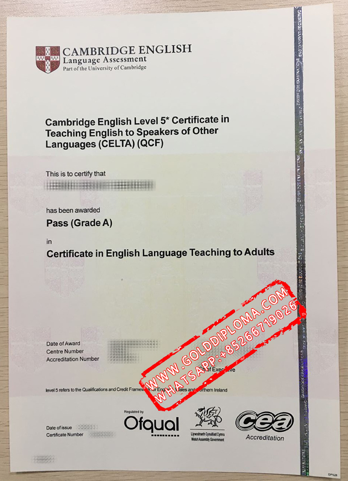 Cambridge English Language Assessment fake certificate