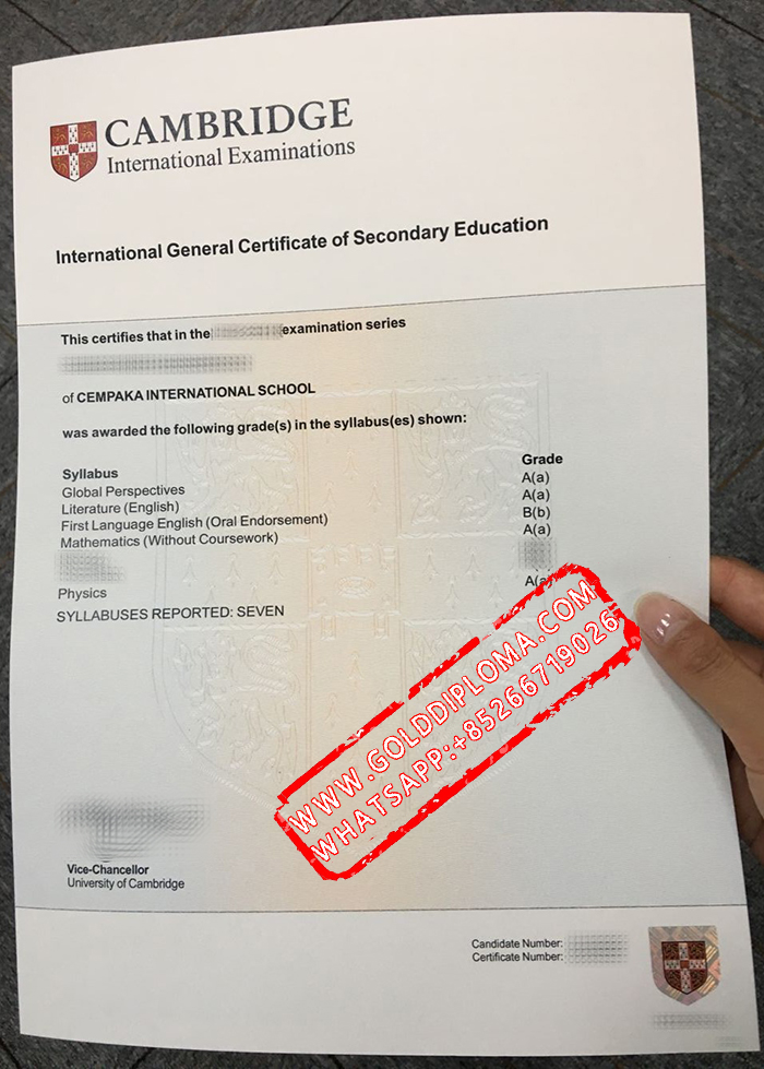 Cambridge International Examinations fake certificate