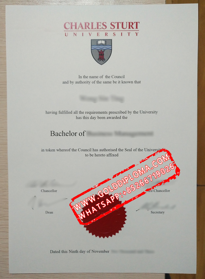 Charles Sturt University fake diploma