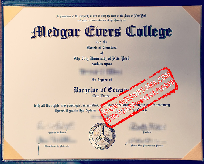 City University of New York Medgar Evers College fake degree