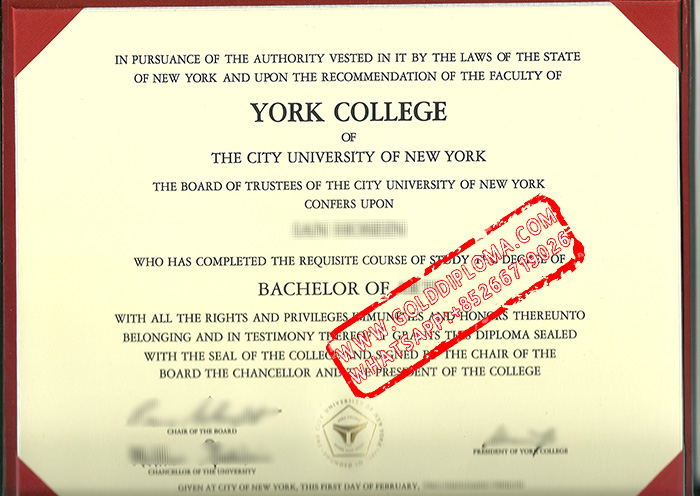 City University of New York York College fake diploma