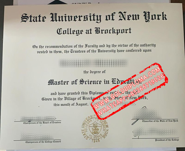 State University of New York College at Brockport fake diploma