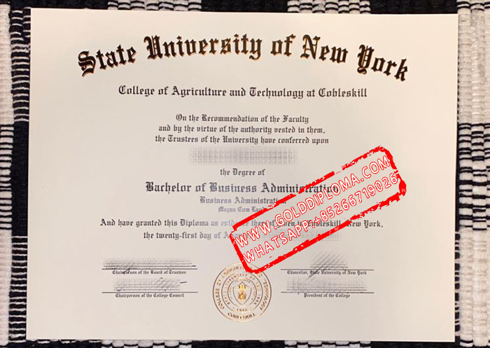 State University of New York College of Agriculture Technology at Cobleskill fake diploma