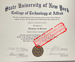 State University of New York College of Technology at Alfred fake diploma