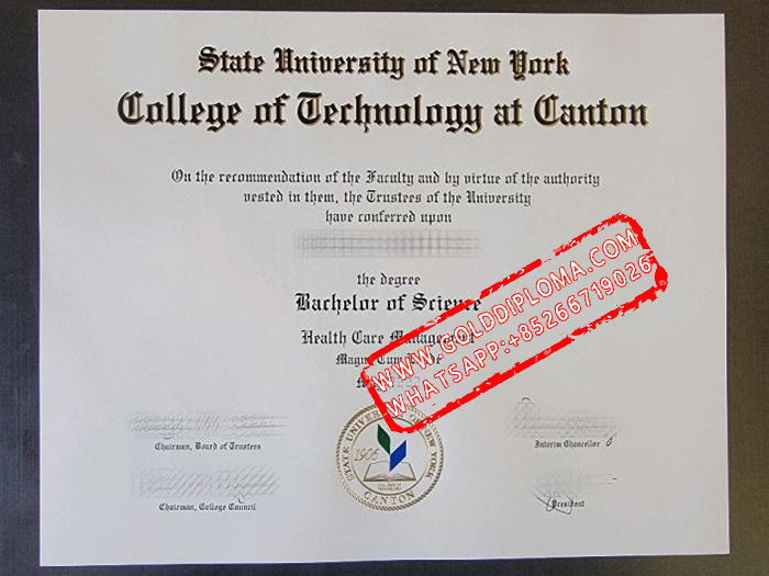 State University of New York College of Technology at Canton fake diploma