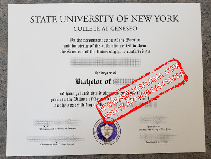 State University of New York at Geneseo fake diploma