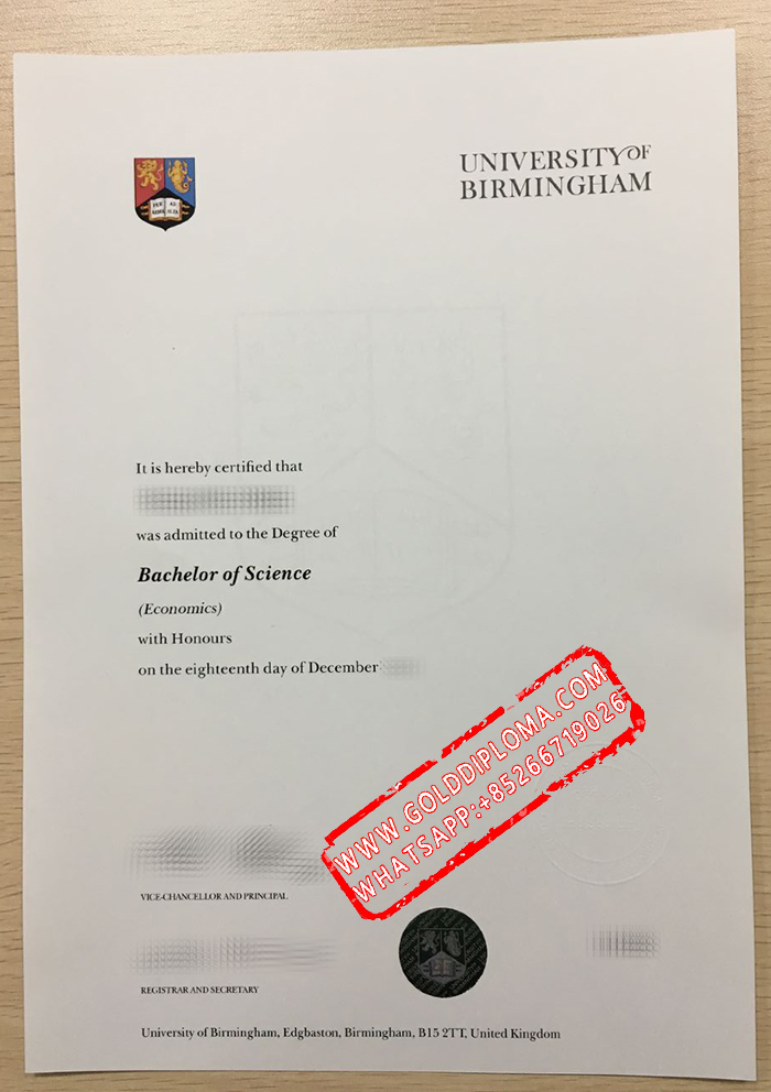 University of Brimingham fake diploma