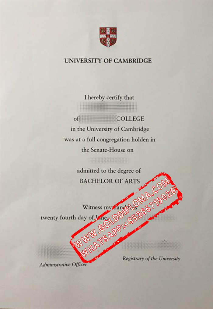 University of Cambridge fake degree