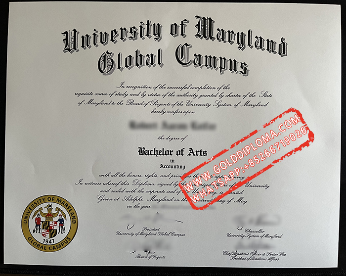 University of Maryland Global Campus fake diploma