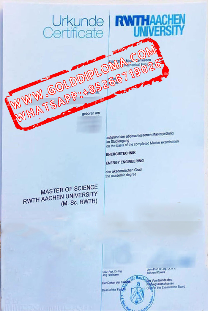 RWTH Aachen University fake diploma 