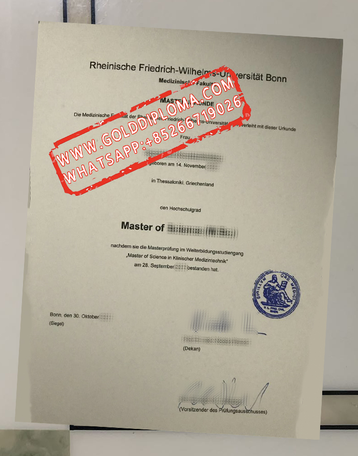 Rheinische Friednch-Wilhelms-Universitat Bonn fake degree