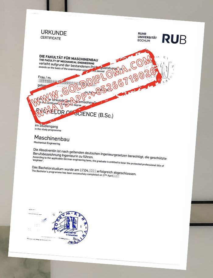 Ruhr Universität Bochum fake degree