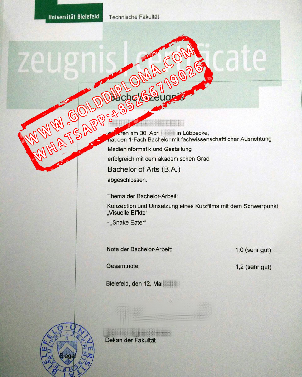 Universitst Blelefeld fake degree