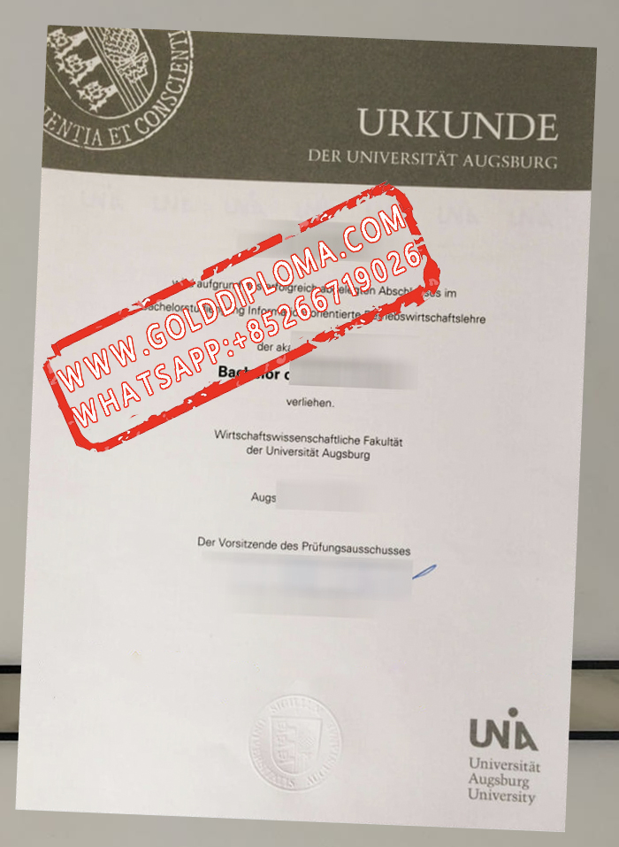 University of Augsburg fake certificate