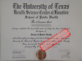 University of Texas Health Science Center at Houston fake degree