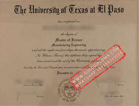 University of Texas at El Paso fake degree