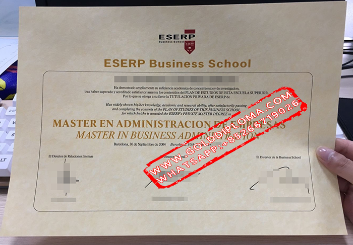 ESERP Business School fake diploma