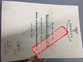 Henley Management College fake diploma