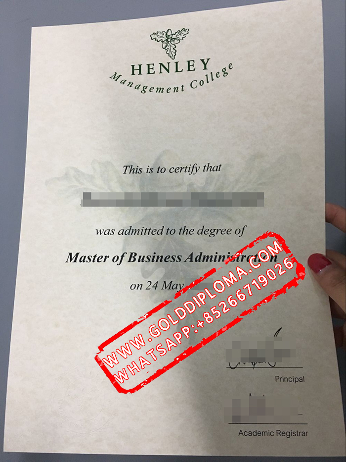 Henley Management College fake diploma