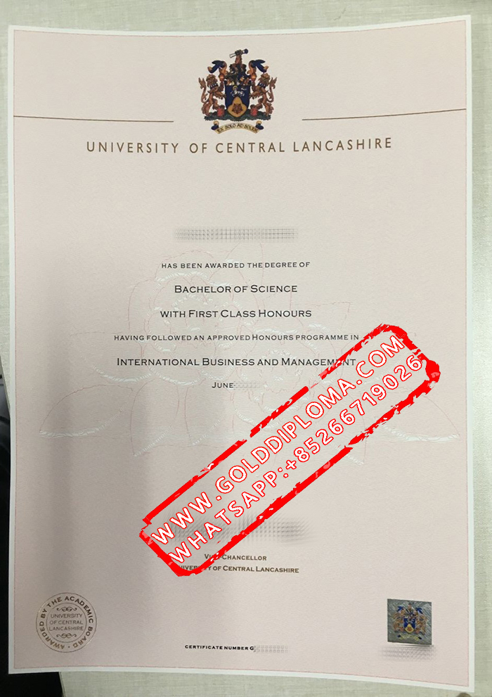 University Central Lancashire fake diploma