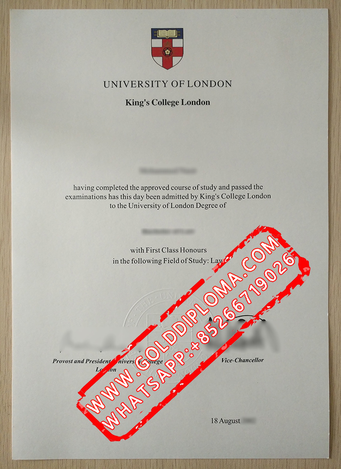 Kings College London fake diploma