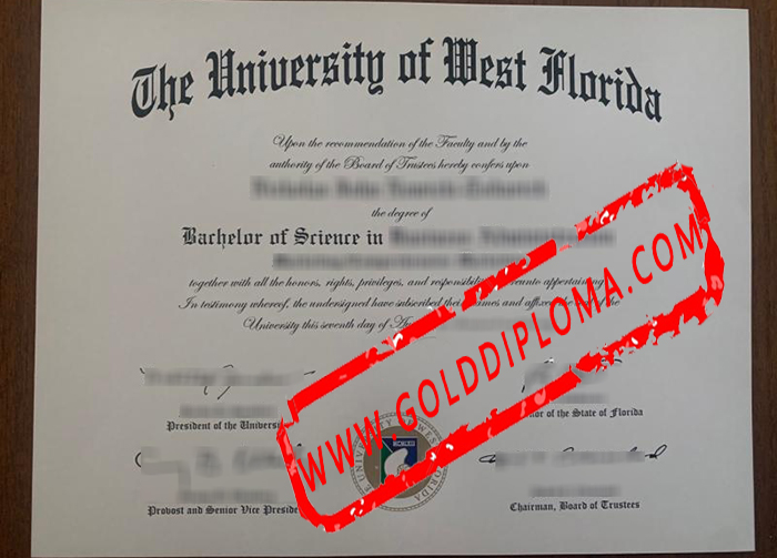 University of West Florida fake diploma