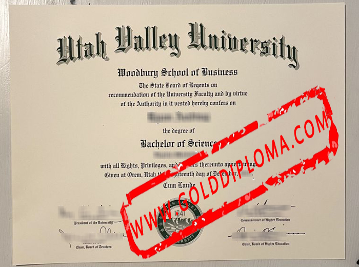 Utah Valley University fake diploma