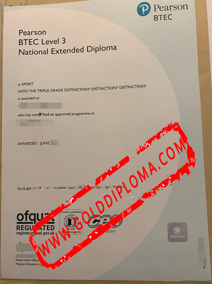 fake BTEC Certificate